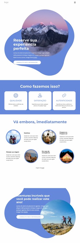 Reserve Suas Férias Perfeitas - Modelo De Site Joomla