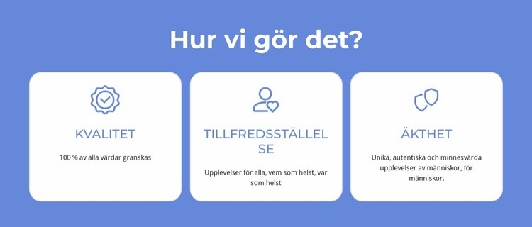 Kvalitet, tillfredsställelse HTML-mall