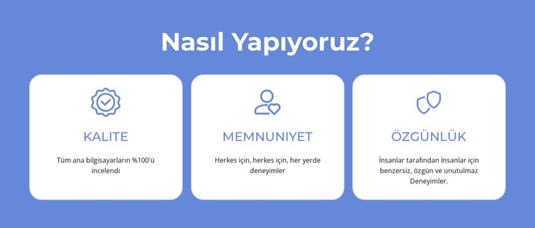 Kalite, memnuniyet HTML Şablonu