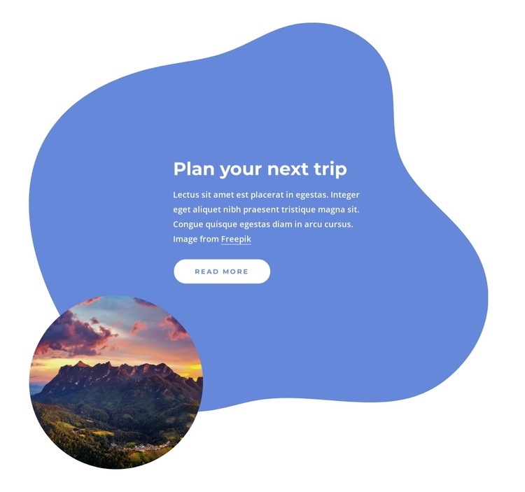 Plan your next travel Web Page Design