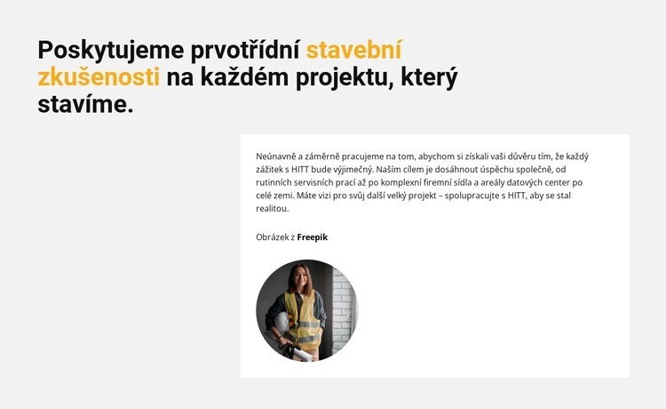 Naše projekty krok za krokem Šablona CSS