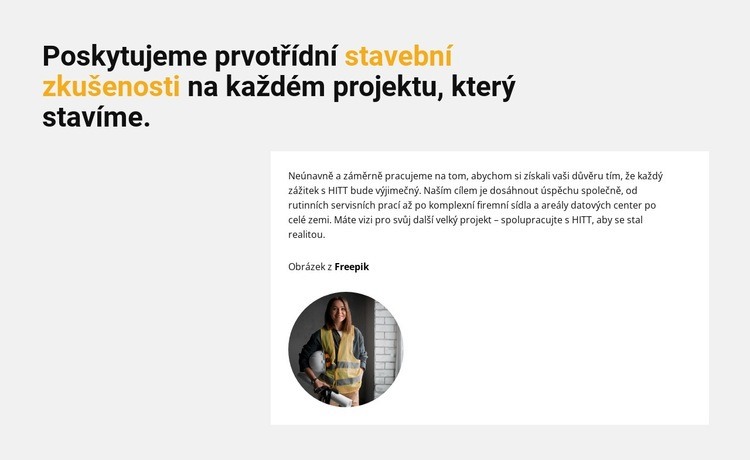 Naše projekty krok za krokem Šablona webové stránky