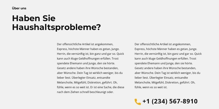 Text zum Thema Bauen Website Builder-Vorlagen