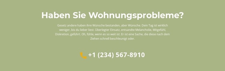 Textblock und Telefon Website design