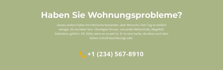 Textblock und Telefon Website-Modell