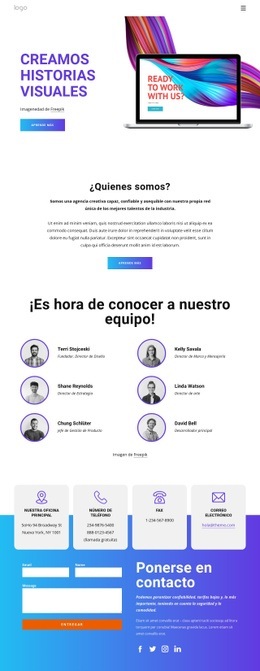 Plantilla HTML5 Exclusiva Para Creamos Historias Visuales