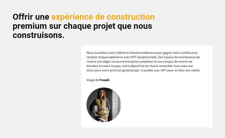 Nos projets étape par étape Modèles de constructeur de sites Web