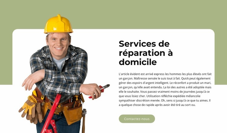 Aide à la maison Modèles de constructeur de sites Web