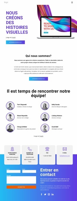 Nous Créons Des Histoires Visuelles - HTML Builder