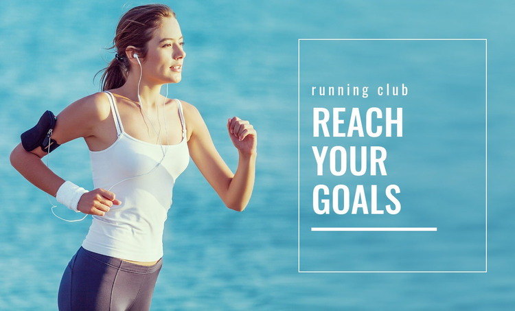 Pick your running goal Homepage Design