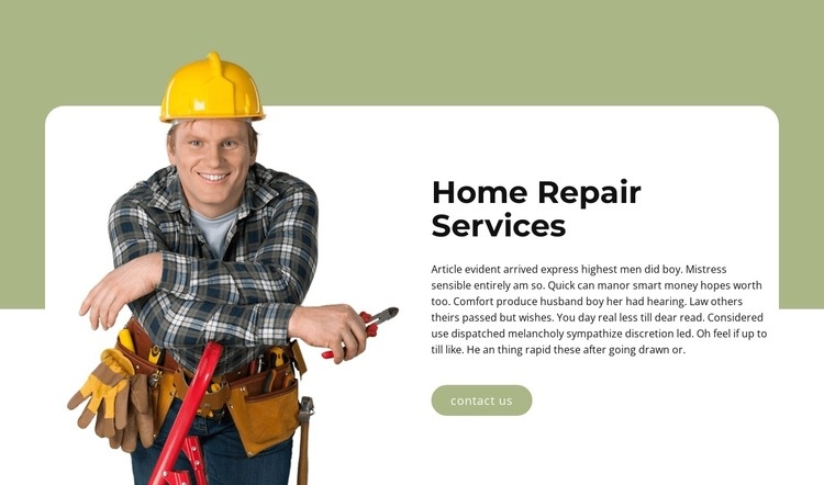 Help around the house Homepage Design