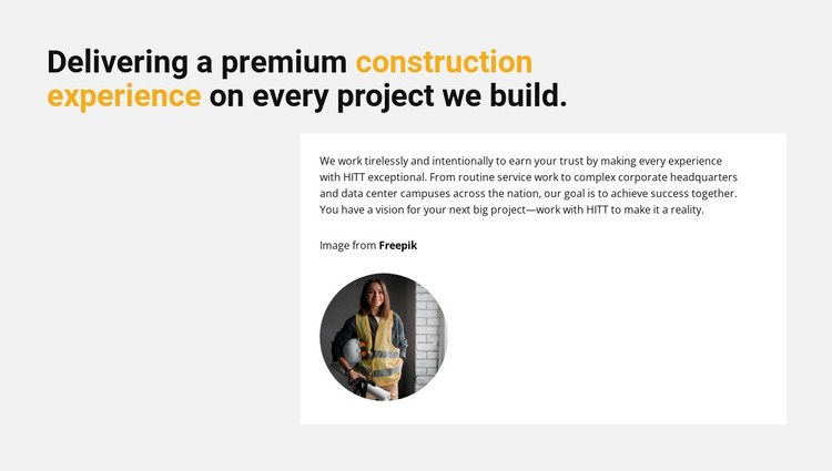 Our projects step by step HTML Template