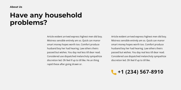 Text about construction HTML Template