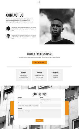 Contacts For Visit - HTML5 Template Inspiration