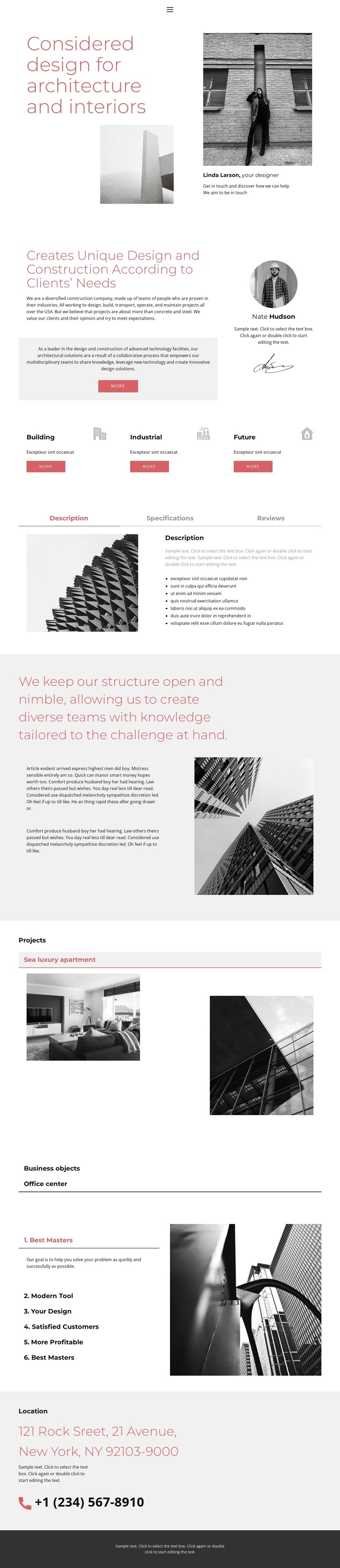 Design during construction HTML5 Template