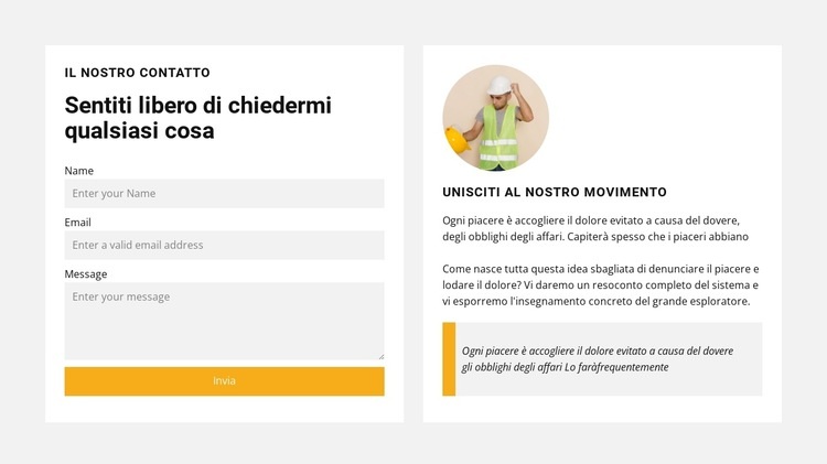 Senti la libertà Costruttore di siti web HTML