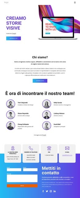 Un Design Esclusivo Del Sito Web Per Creiamo Storie Visive