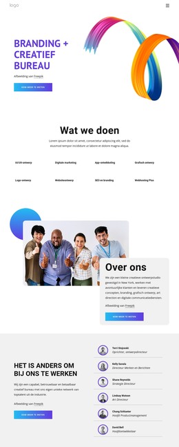 Wij Creëren Impactvolle Apps, Branding En Websites - HTML-Paginasjabloon