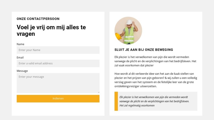 Voel de vrijheid HTML-sjabloon