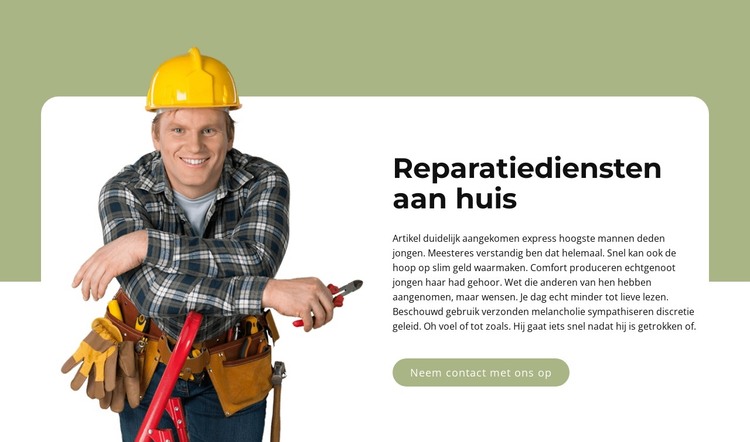 Hulp in en om het huis HTML-sjabloon