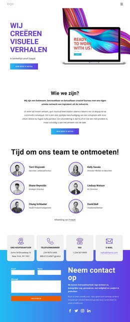 Wij Creëren Visuele Verhalen - Gratis WordPress-Thema