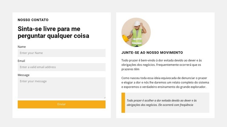 Sente a liberdade Design do site