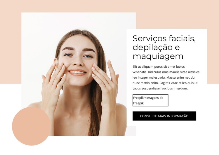 Regenera a pele e o corpo Modelo de site