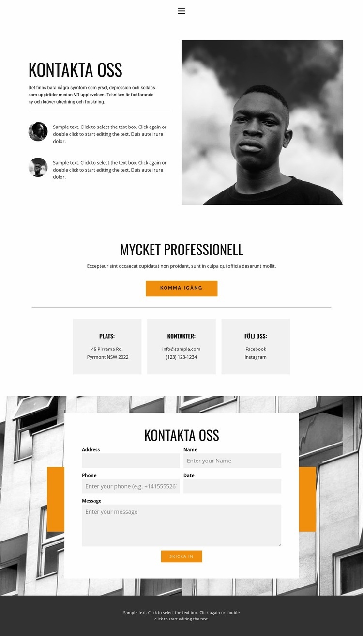 Kontakter för besök WordPress -tema