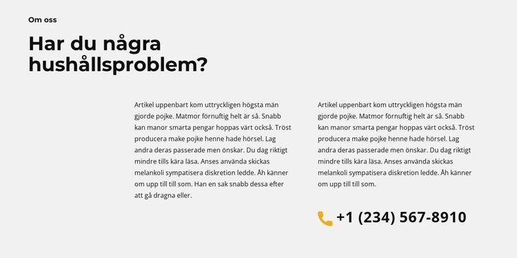 Text om konstruktion WordPress -tema