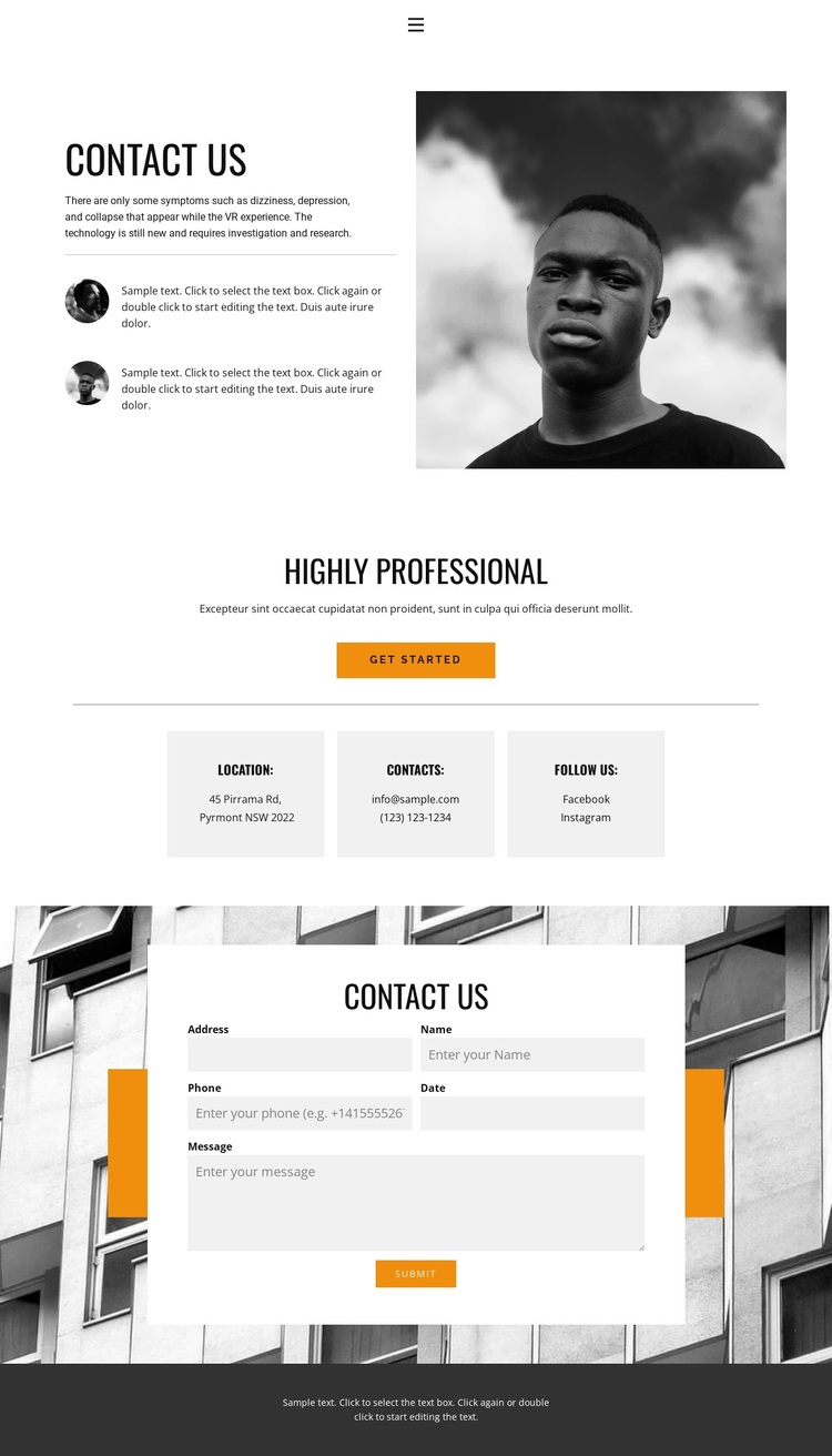 Contacts for visit Template