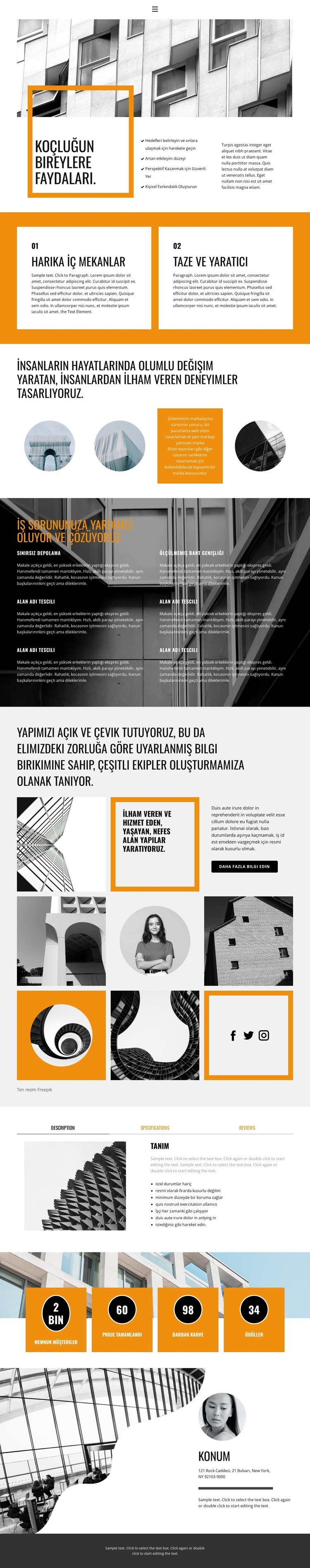 Özel evler Html Web Sitesi Oluşturucu