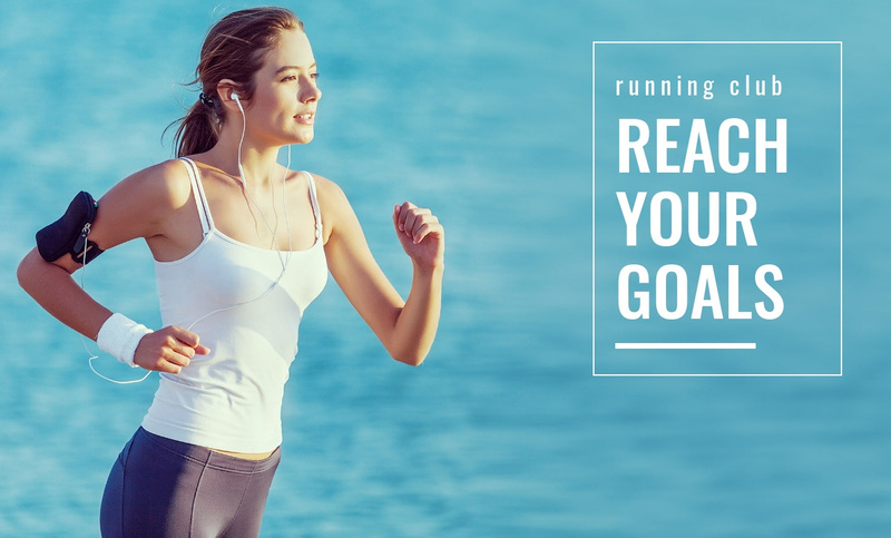 Pick your running goal Web Page Design
