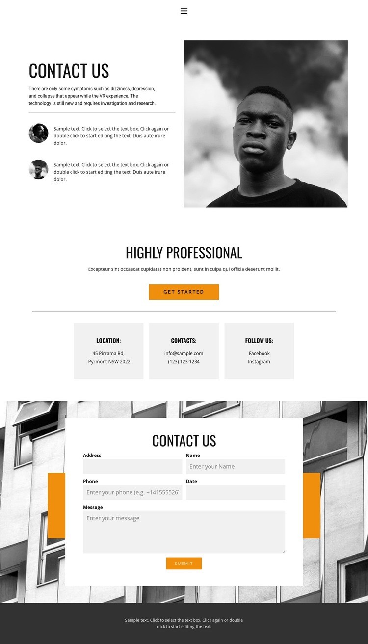 Contacts for visit Web Page Design