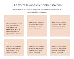 CSS-Menü Für Die Vorteile Eines Schönheitssalons