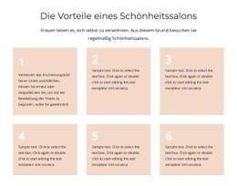 Die Vorteile Eines Schönheitssalons - Responsive Landingpage