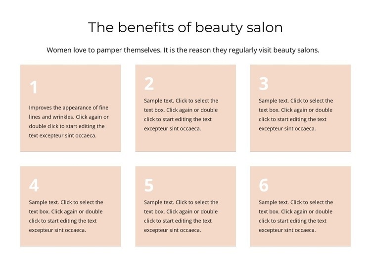 The benefits of beauty salon Elementor Template Alternative