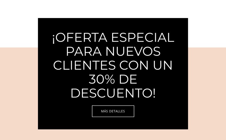 Oferta especial para nuevos clientes. Plantilla CSS