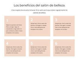 Los Beneficios Del Salón De Belleza.: Plantilla HTML5 Creativa Multipropósito