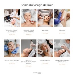 Concepteur De Site Web Pour Soins Du Visage De Luxe