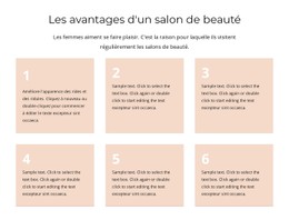 Menu CSS Pour Les Avantages D'Un Salon De Beauté