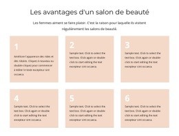 Les Avantages D'Un Salon De Beauté : Modèle HTML5 Créatif Polyvalent