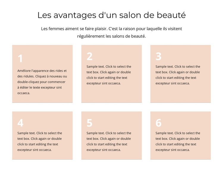 Les avantages d'un salon de beauté Modèle HTML5