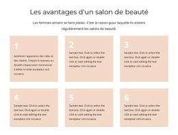 Les Avantages D'Un Salon De Beauté : Thème D'Une Page