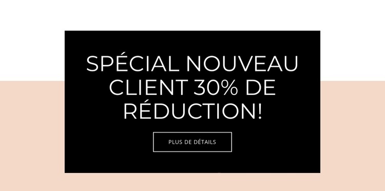 Offre spéciale pour les nouveaux clients Modèle d'une page