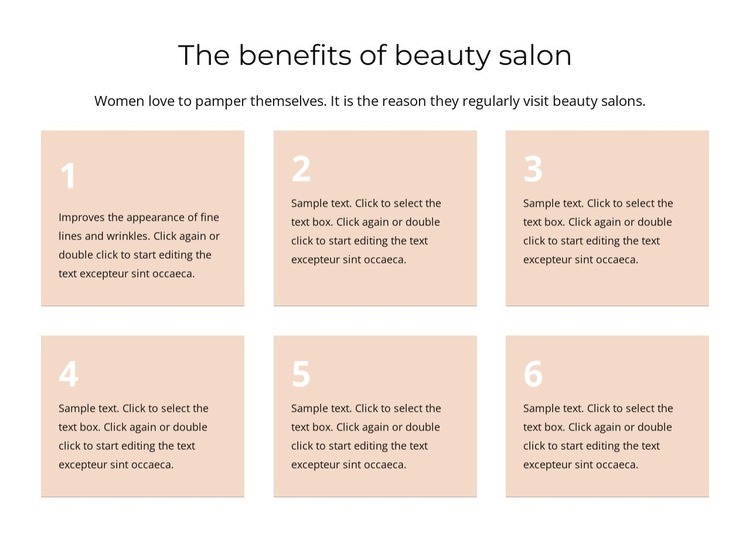 The benefits of beauty salon Homepage Design