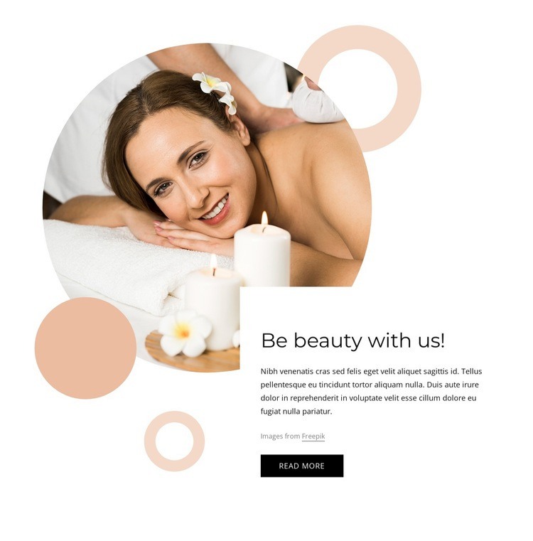 Body care salon and spa Homepage Design