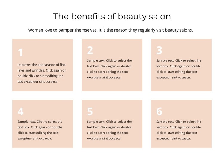 The benefits of beauty salon HTML Template