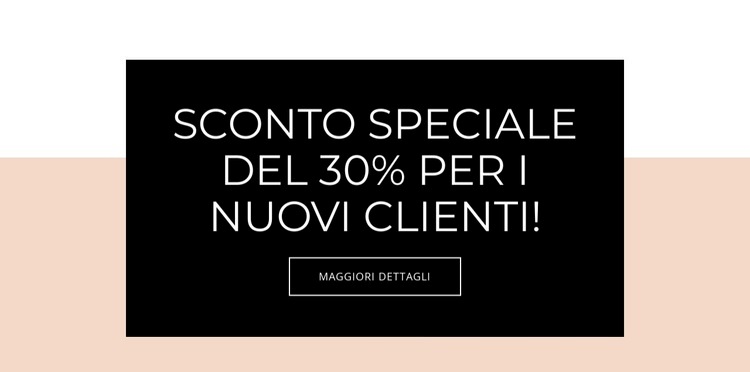 Offerta speciale per i nuovi clienti Modelli di Website Builder