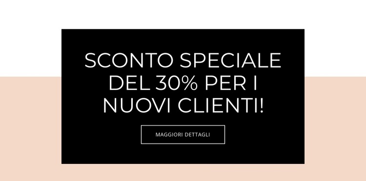 Offerta speciale per i nuovi clienti Modello di sito Web