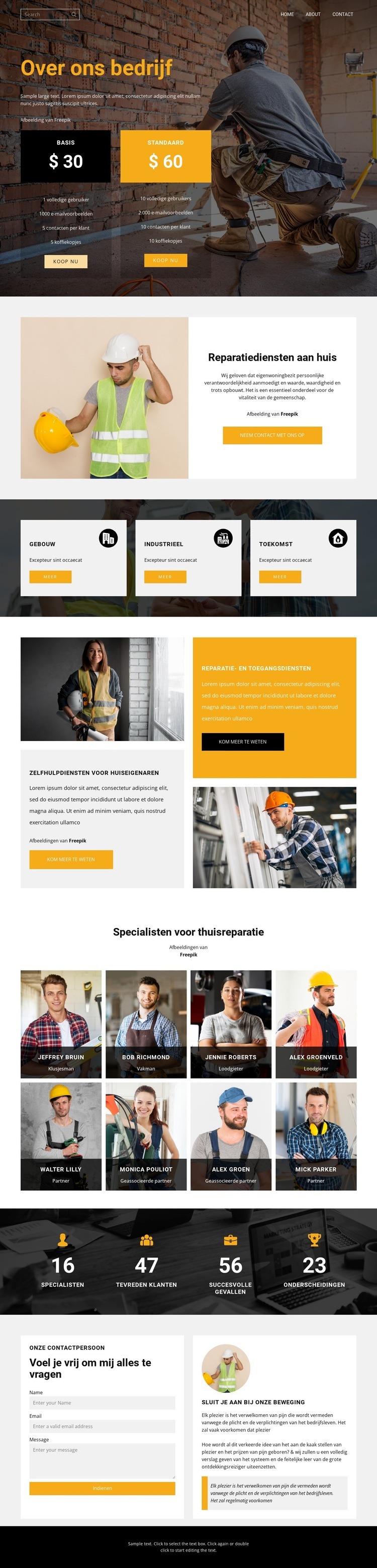 Wij gaan een beter huis bouwen Html Website Builder